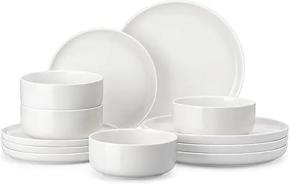 Malacasa Porcelain Dinnerware Set Luna Collection
