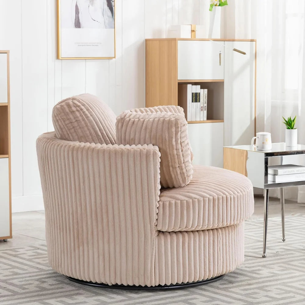 Hign Concerned Swivel Barrel Accent Chair Upholstery Lounge
