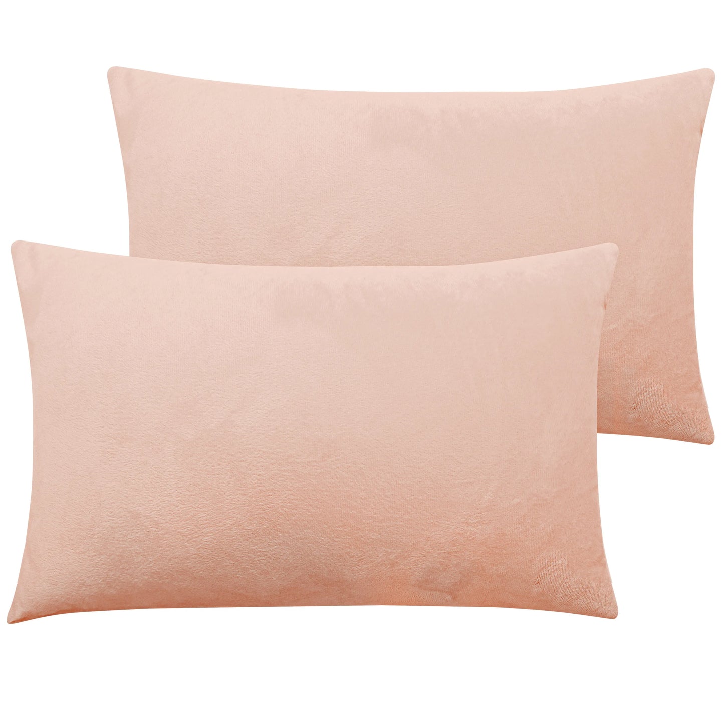 Ntbay 2 Pack Velvet Hidden Zippered Pillowcases Super Soft Cozy