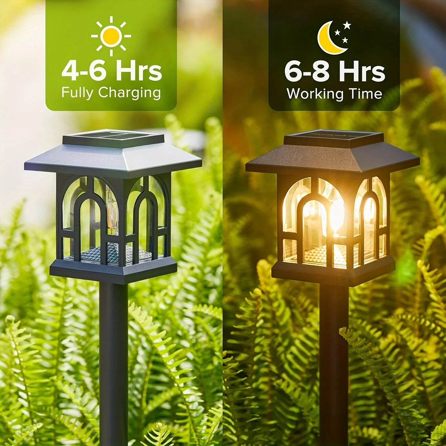 Solar Pathway Lights Outdoor Auto On Off Garden Lawn Patio