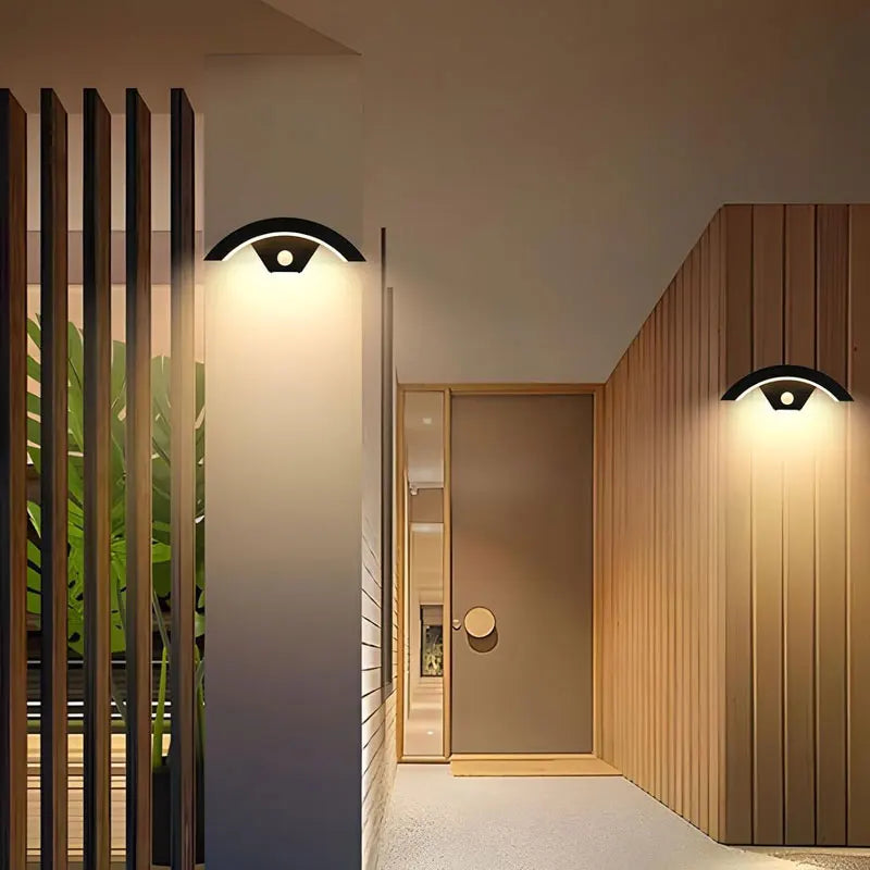 Aluminum LED Wall Lamp Outdoor Motion Sensor Waterproof IP65 Garden Lights Street Corridor Stairs Lighting