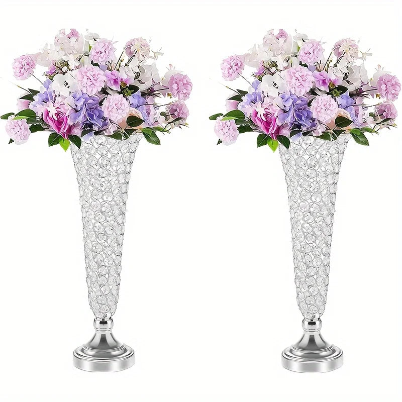 Function Crystal Vases Centerpiece Decor For Weddings
