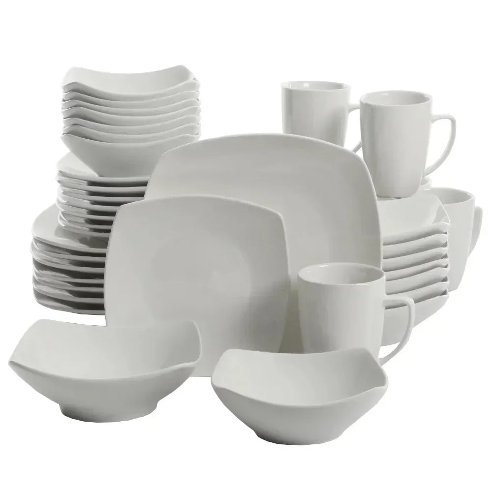 PDQ Everyday Square Expanded Dinnerware Set for Dining