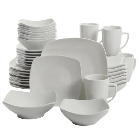PDQ Everyday Square Expanded Dinnerware Set for Dining