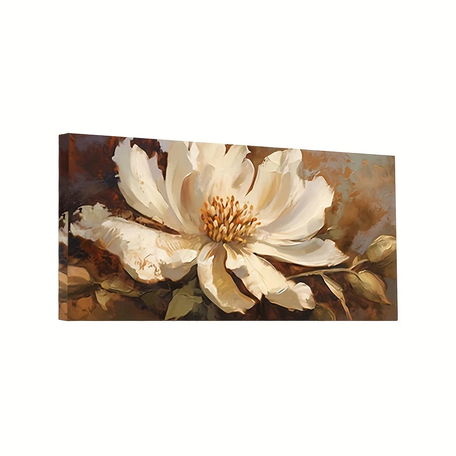 Form Canvas Wrapped Poster Frame Art Flower Painting Decor