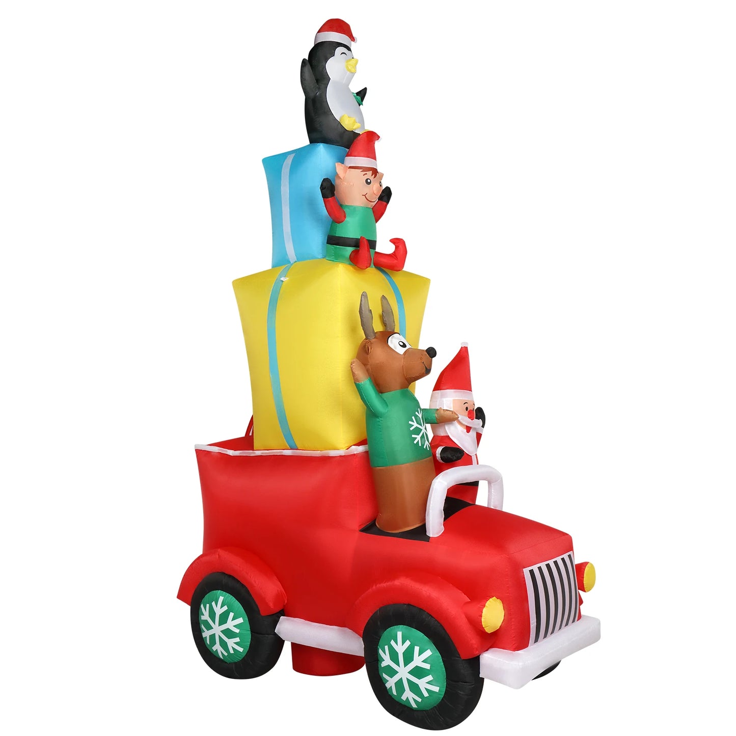 Hign-concerned Chemical Santa Driving LED Garden Decoration