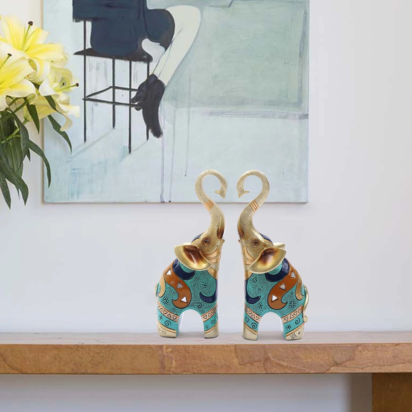 Hign-concerned Elephant Statue Modern Decor for Living Room