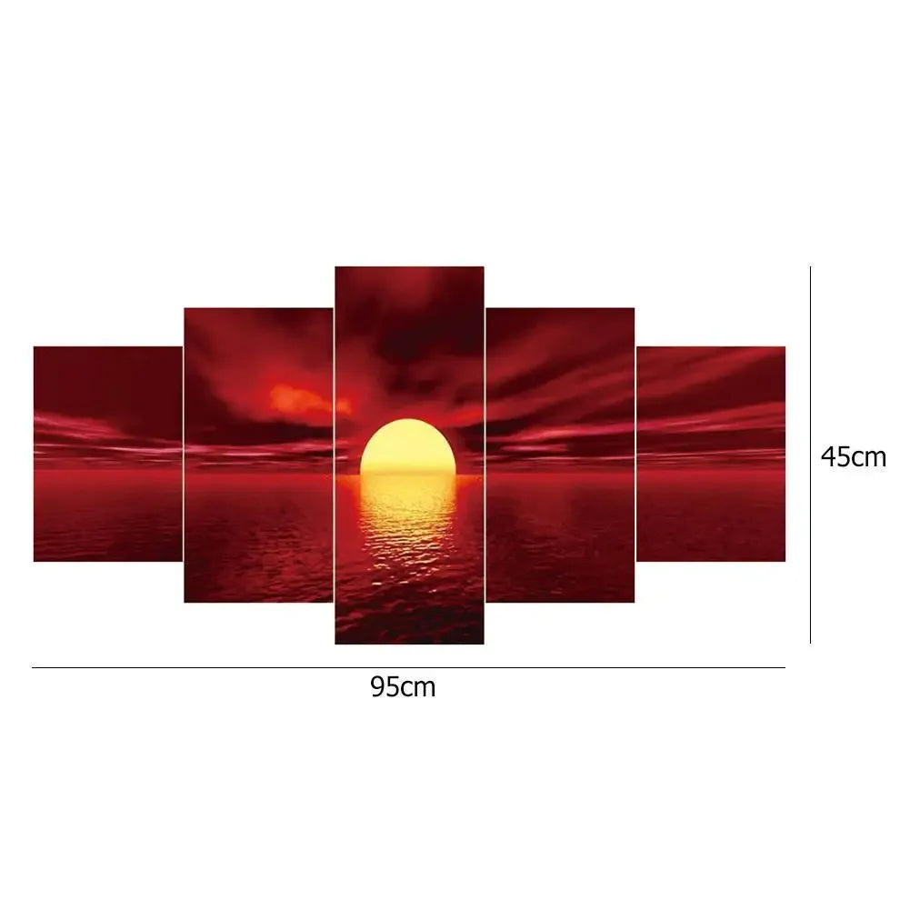 Canvas Seaside Sunset Diamond Painting 5D Full Round Kit