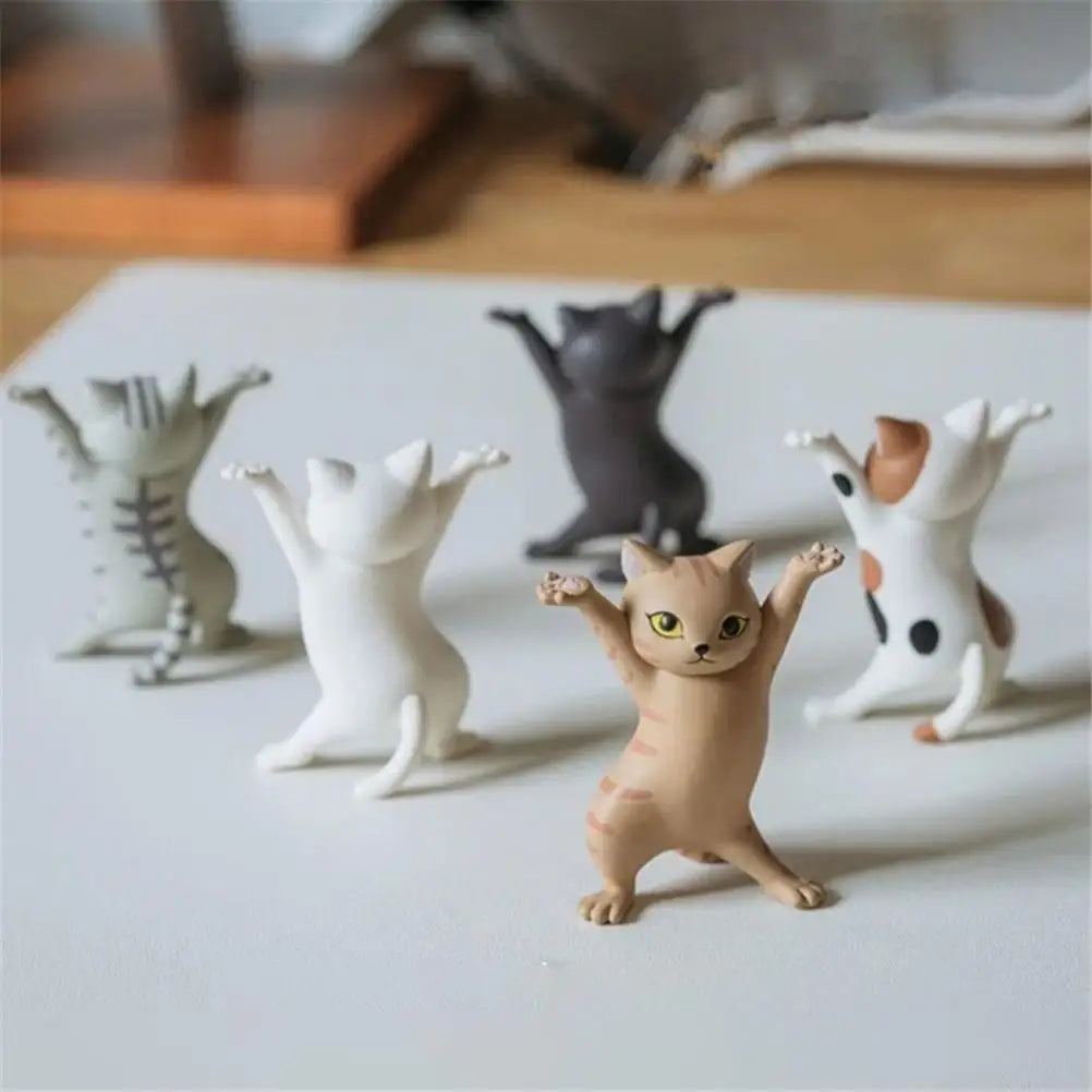 Cat Ornaments Anime Raising Hands Dancing Cat Model Toys