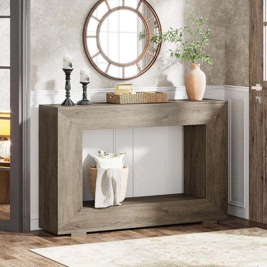Hign-concerned Farmhouse Console Table With Storage Entryway