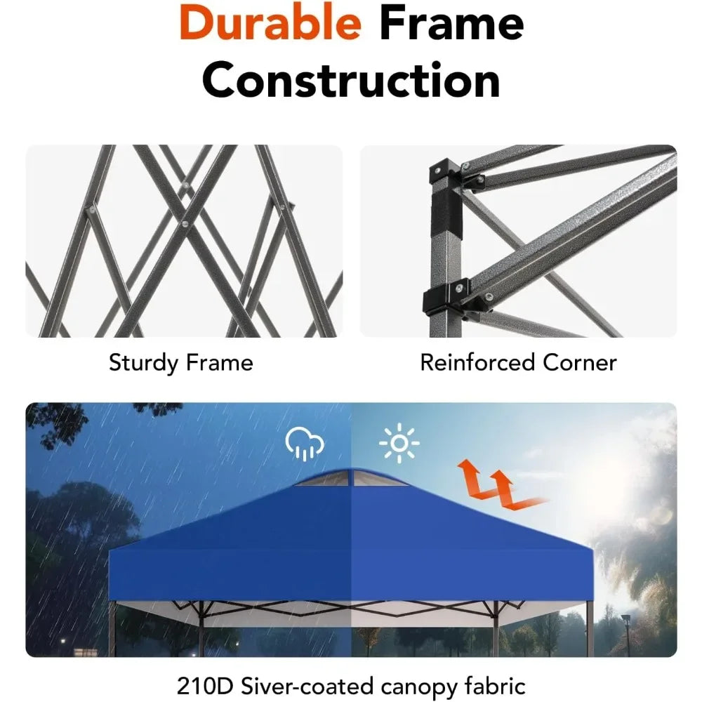 Cover Area Easy Up Canopy Tent UV Resistant Waterproof