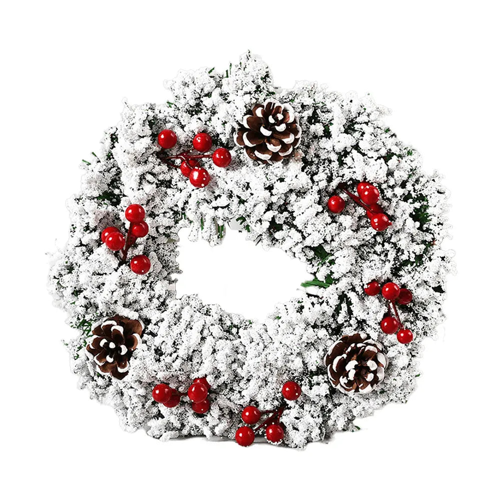 Shunmaii Christmas Door Wreath Hanging Decorations PVC