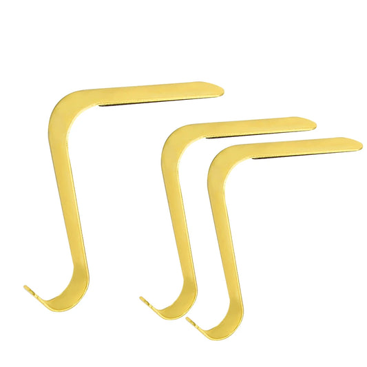 Christmas Stocking Hanger Metal Hooks Fireplace Decor