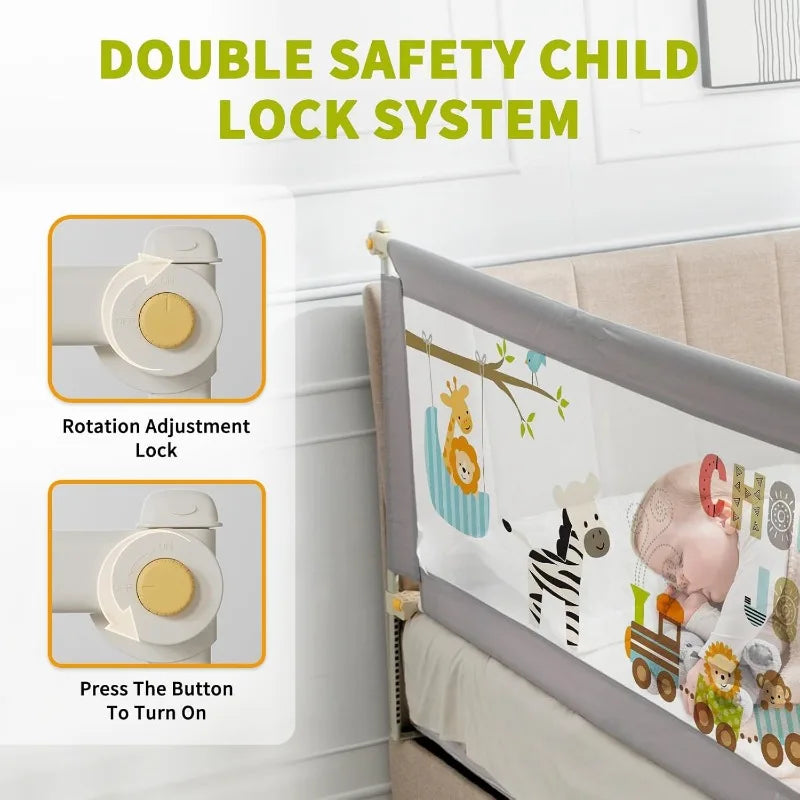 Bed Rails for Queen Bed, 3 PCS Baby Bed Rail Guard