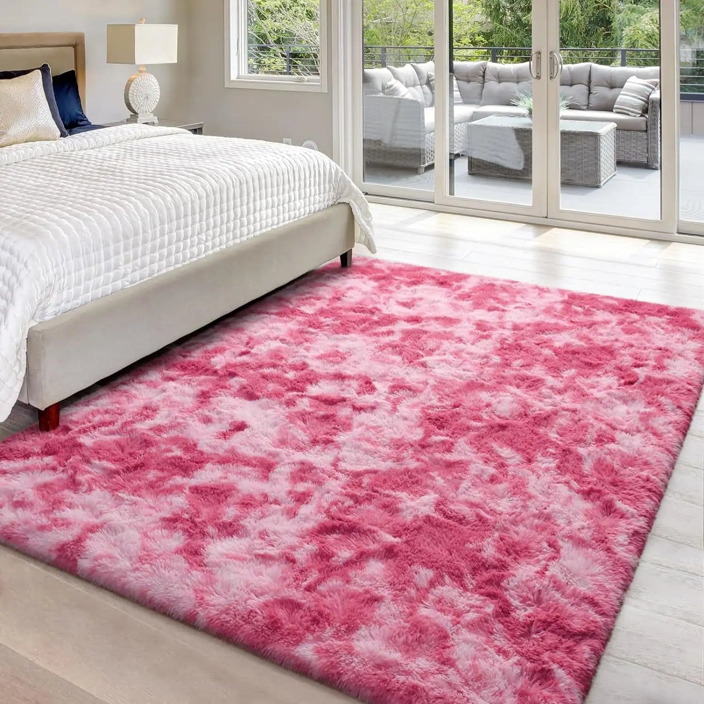 Lochas Soft Plush Tie Dye Velvet Rugs for Living Room