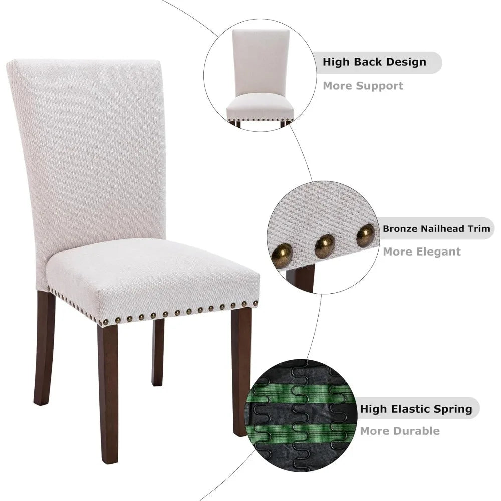 High Back Upholstered Dining Chairs For Round Tables