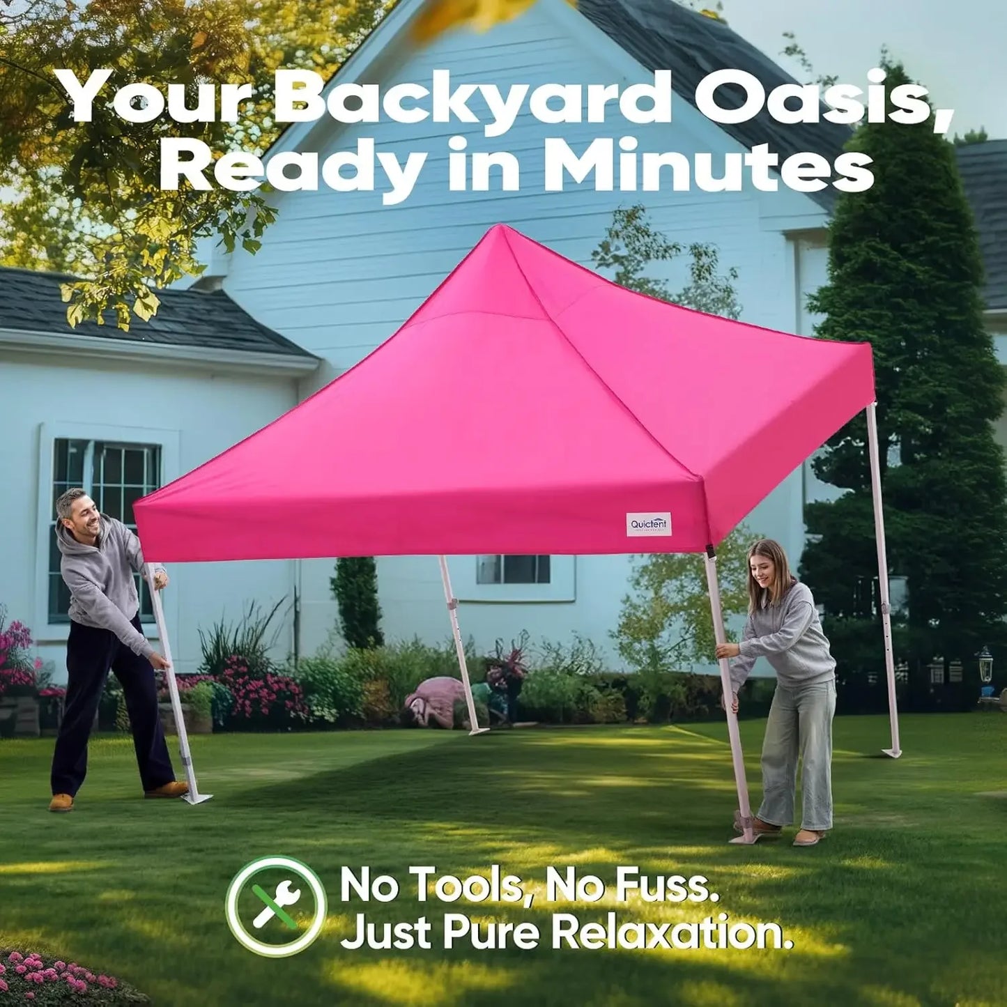 10x10 Heavy Duty Pop Up Canopy Tent with Sidewalls and Hexagonal Legs Commercial Instant Shelter with 3 Year Frame Warranty Waterproof Oxford Fabric for Events and Outdoor Markets