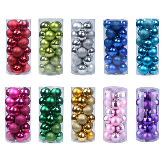 Christmas Ball Ornaments Set 24 Pieces For Tree Decoration