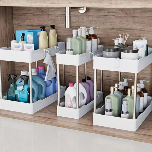 3pcs Under Bathroom Sink Organizers for Kitchen and Bath