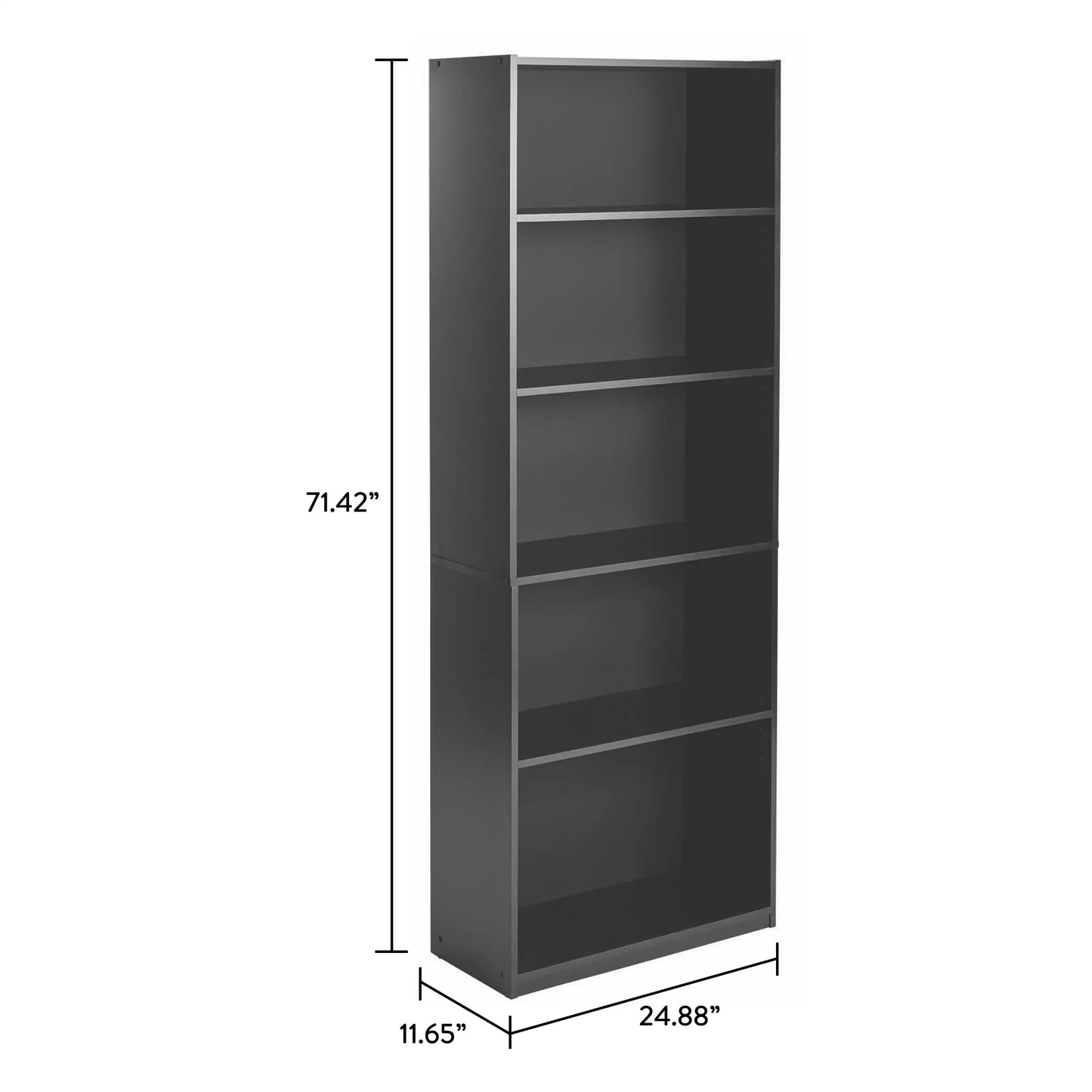 XMSJ Five Shelf Bookcase With Adjustable Shelves For Home