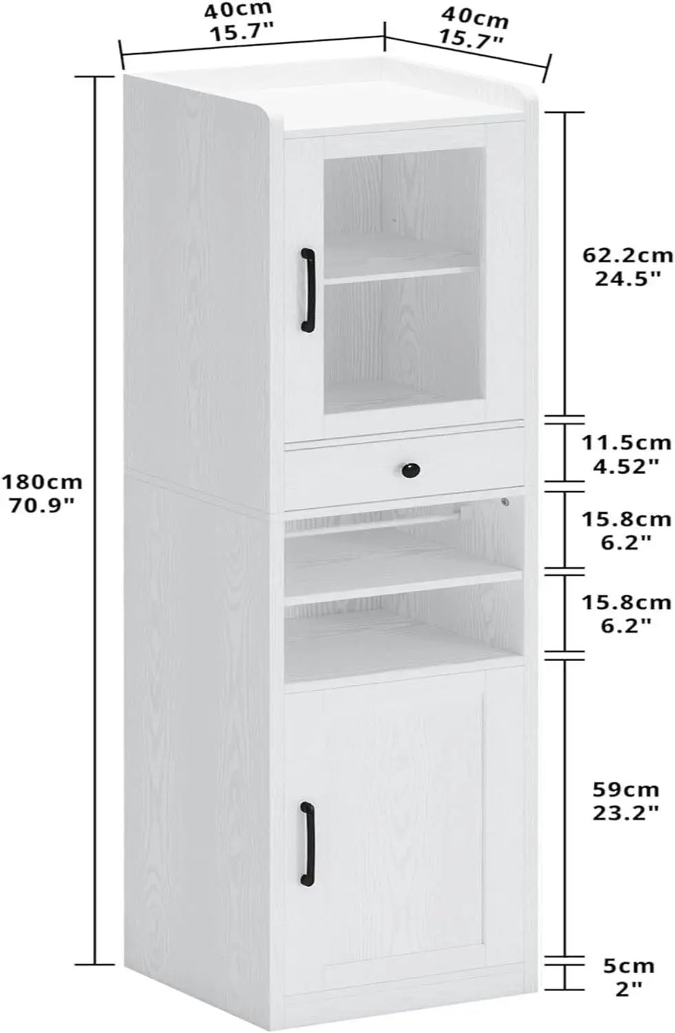 Ironck Tall Slim Bathroom Cabinet With Drawer And Door