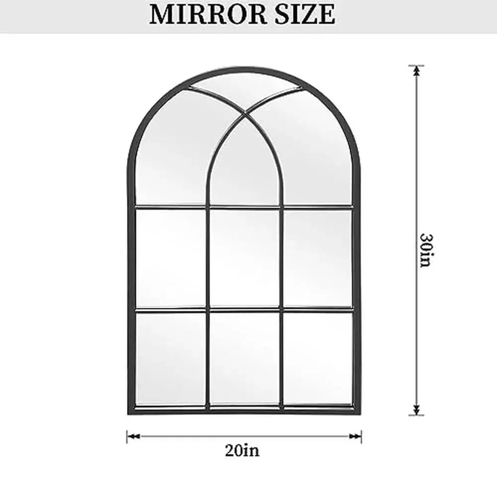 DUTRIEUX Arched Window Mirror Modern Iron Frame Vanity