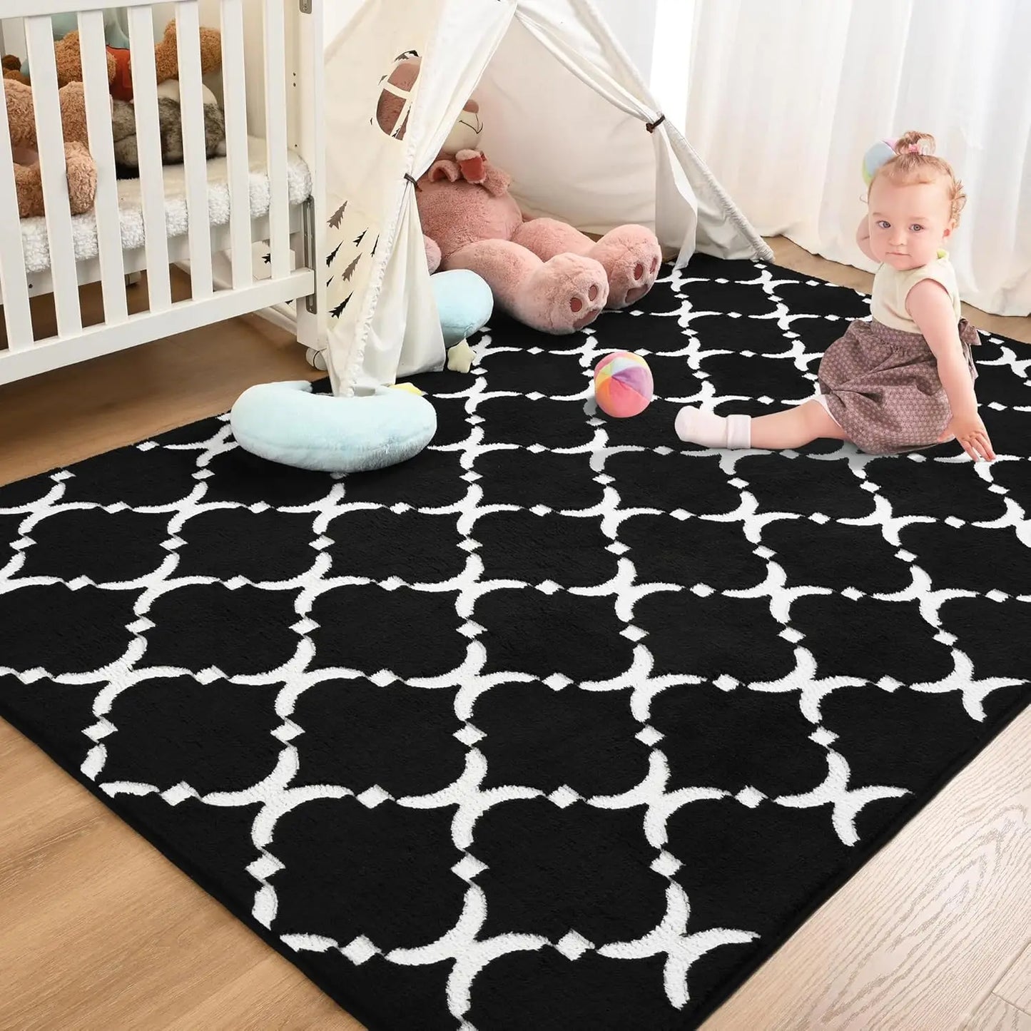 Large Shag Area Rug Memory Foam Living Room Rug 6x9 Feet