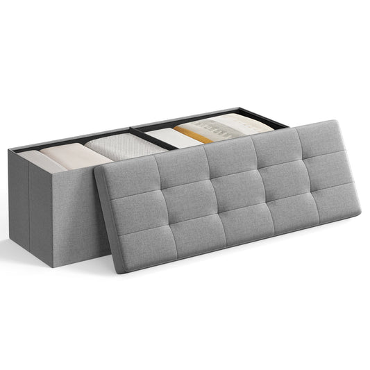 Songmics Mazie Folding Storage Ottoman Bench End Of Bed